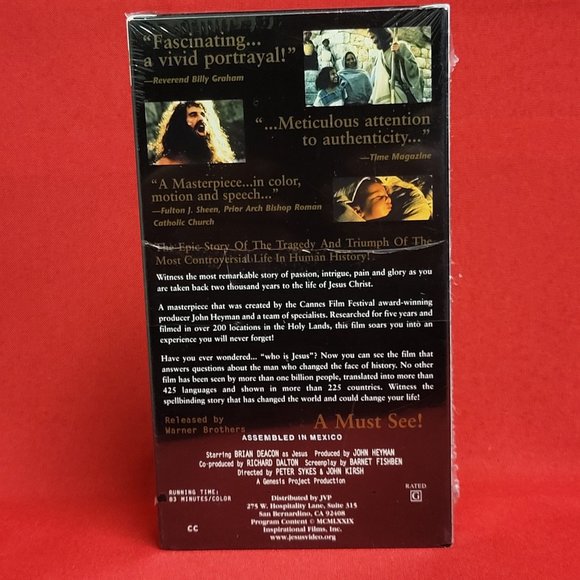 Jesus 1989 VHS Brian Deacon New Sealed - Picture 2 of 7